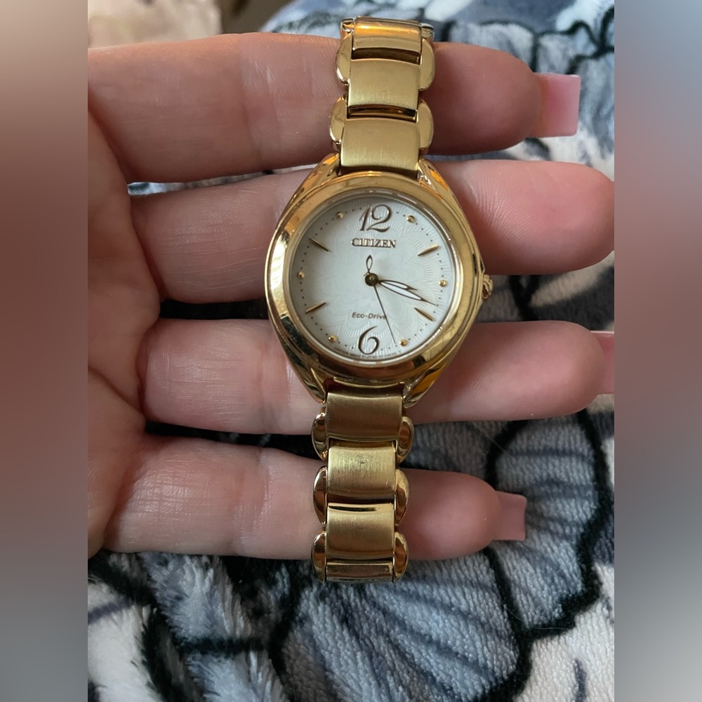 Ladies Steele Gold color Citizen Watch.